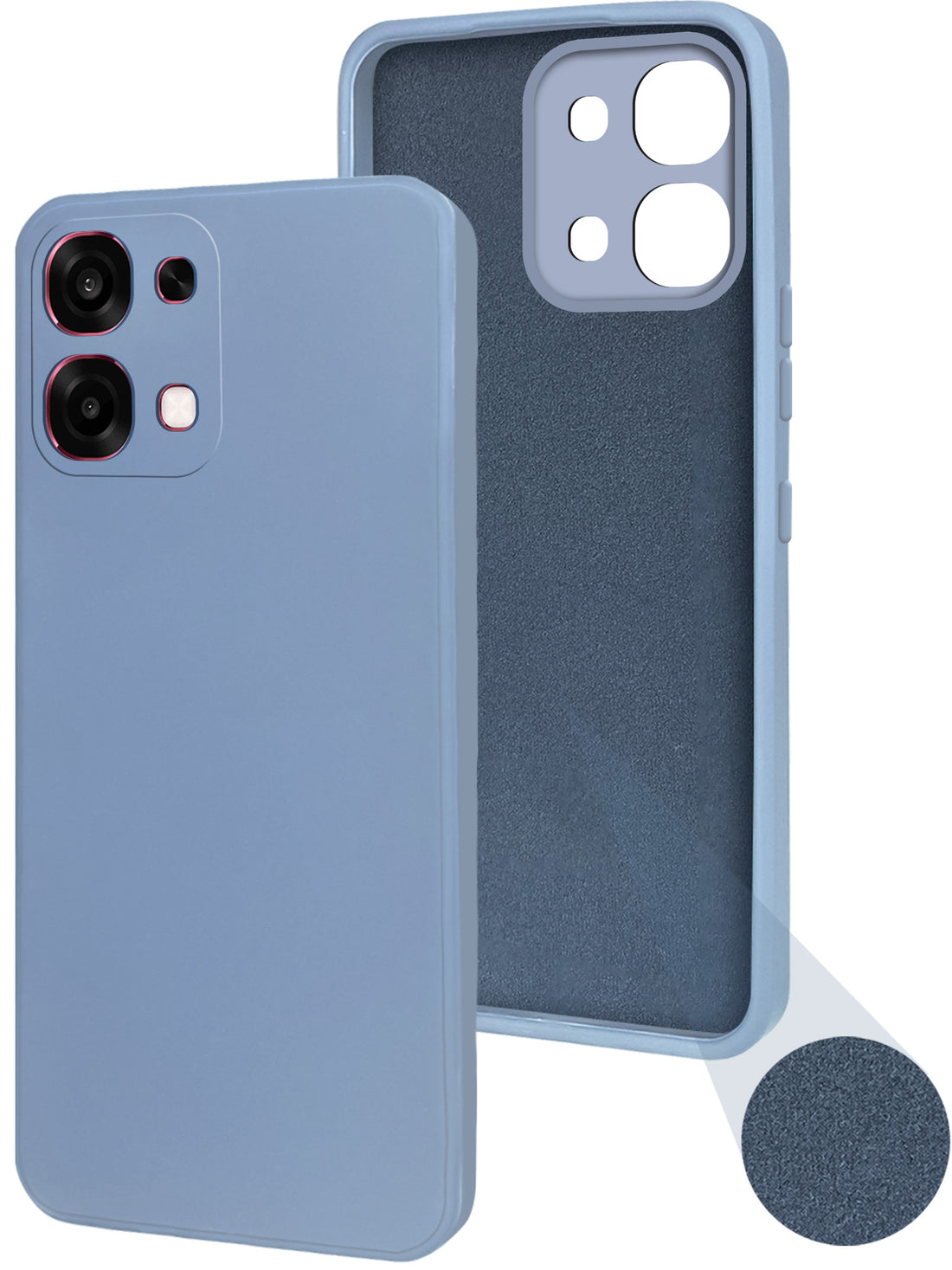 For Oppo F31 5G Back Cover Case (Matte Finish Silicone with Inside Fiber cloth)