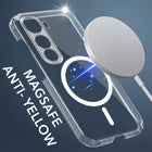 For Vivo Y400 Pro Back Cover Case Lifetime Anti-Yellow MagSafe Compatible Clear (Sleek Hard Crystal | Shockproof and Camera Protection)