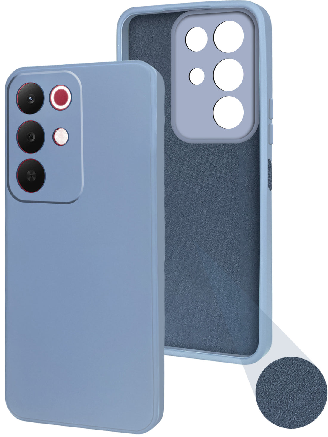 For Realme 15X Back Cover Case (Matte Finish Silicone with Inside Fiber cloth)