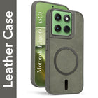 For Motorola Moto Edge 60 Back Cover Case Leather Finish (MagSafe Compatible Wireless Charging | Soft Touch | Camera Bump Protection)