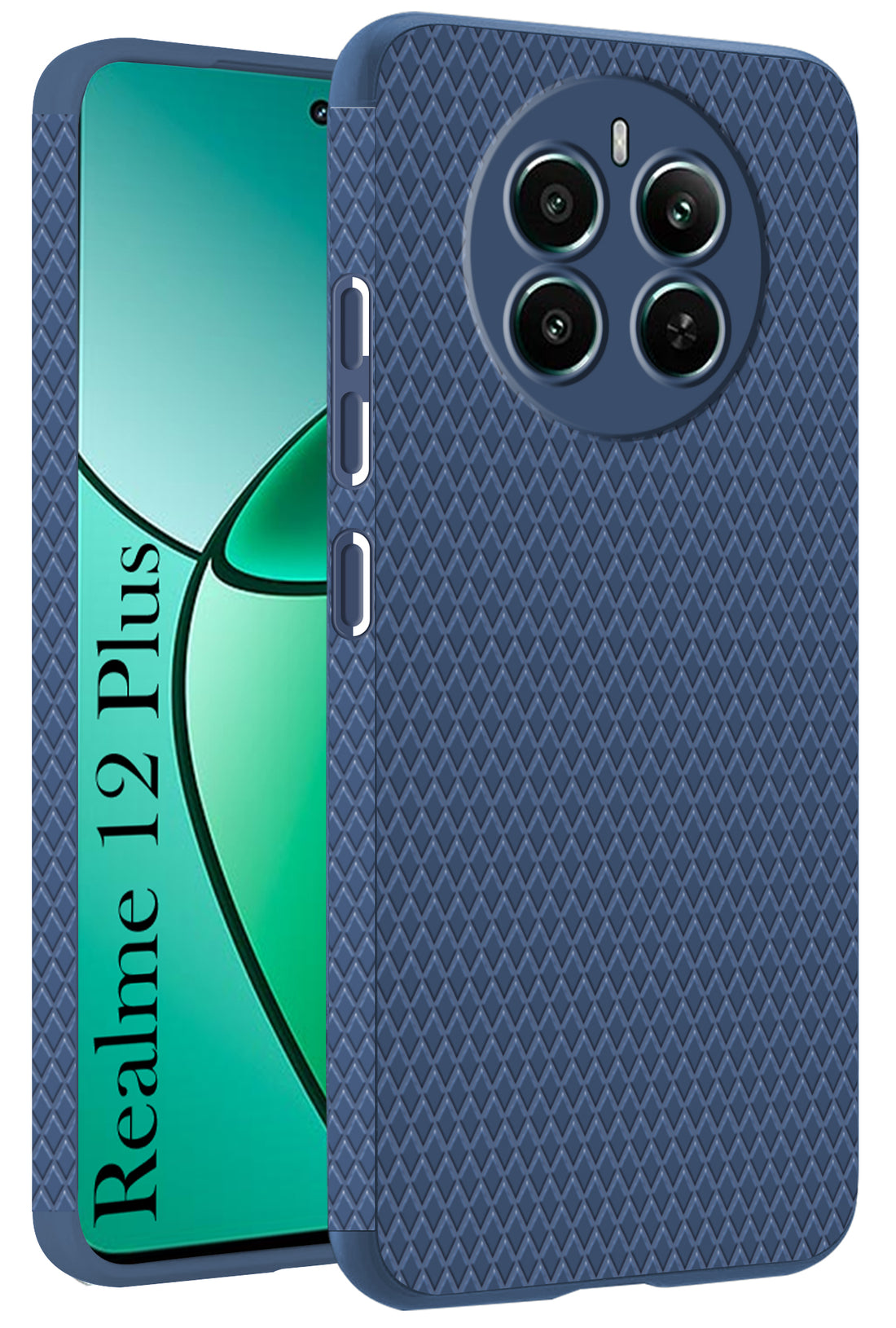 For Realme 12 Plus Back Cover Case (Liquid Silicone | Side Grip | Camera Protection)