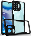 For Infinix Smart 9 HD Back Cover Case (Shockproof with Polycarbonate Clear Panel | Professional Black)