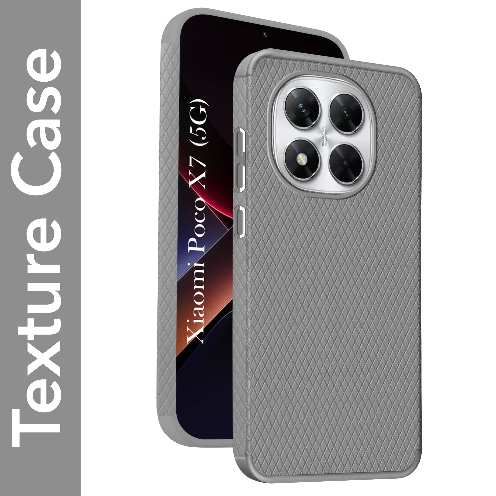 For Xiaomi Poco X7  Back Cover Case (Liquid Silicone | Side Grip | Camera Protection)