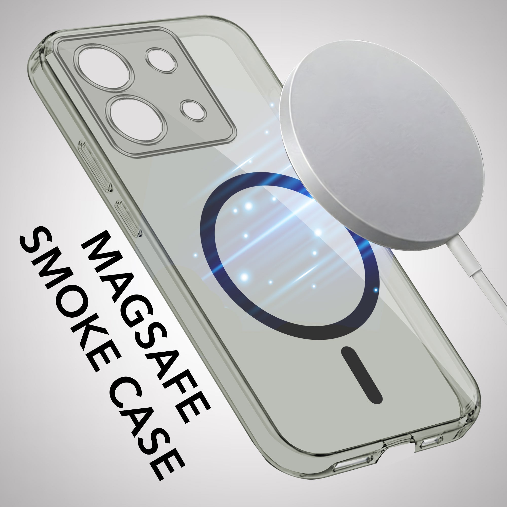 For Poco X6 5G Back Cover Case Lifetime Anti-Yellow MagSafe Compatible Clear (Sleek Hard Crystal | Shockproof and Camera Protection)