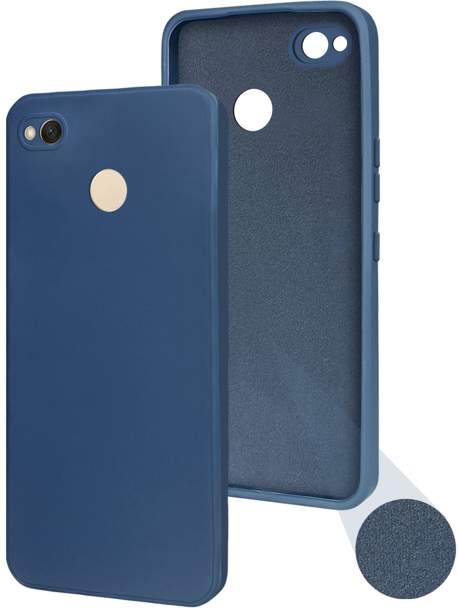 For Xiaomi Redmi 4X Back Cover Case (Matte Finish Silicone with Inside Fiber cloth |Black)