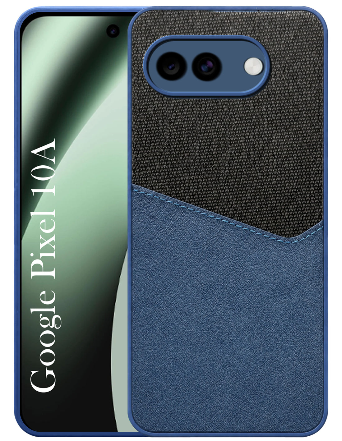 For Google Pixel 10a Back Cover Case (Dual PU Leather Stitch | Professional Minimalist | Soft and Flexible)