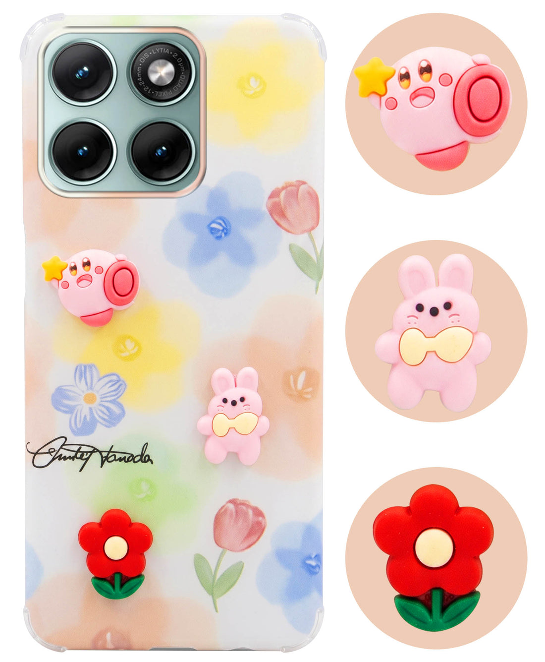 For Motorola Moto Edge 70 Fusion Back Cover Case (3D Cute Cartoons | Hard Back Side Soft | Matte Premium Finish | HD Printing)