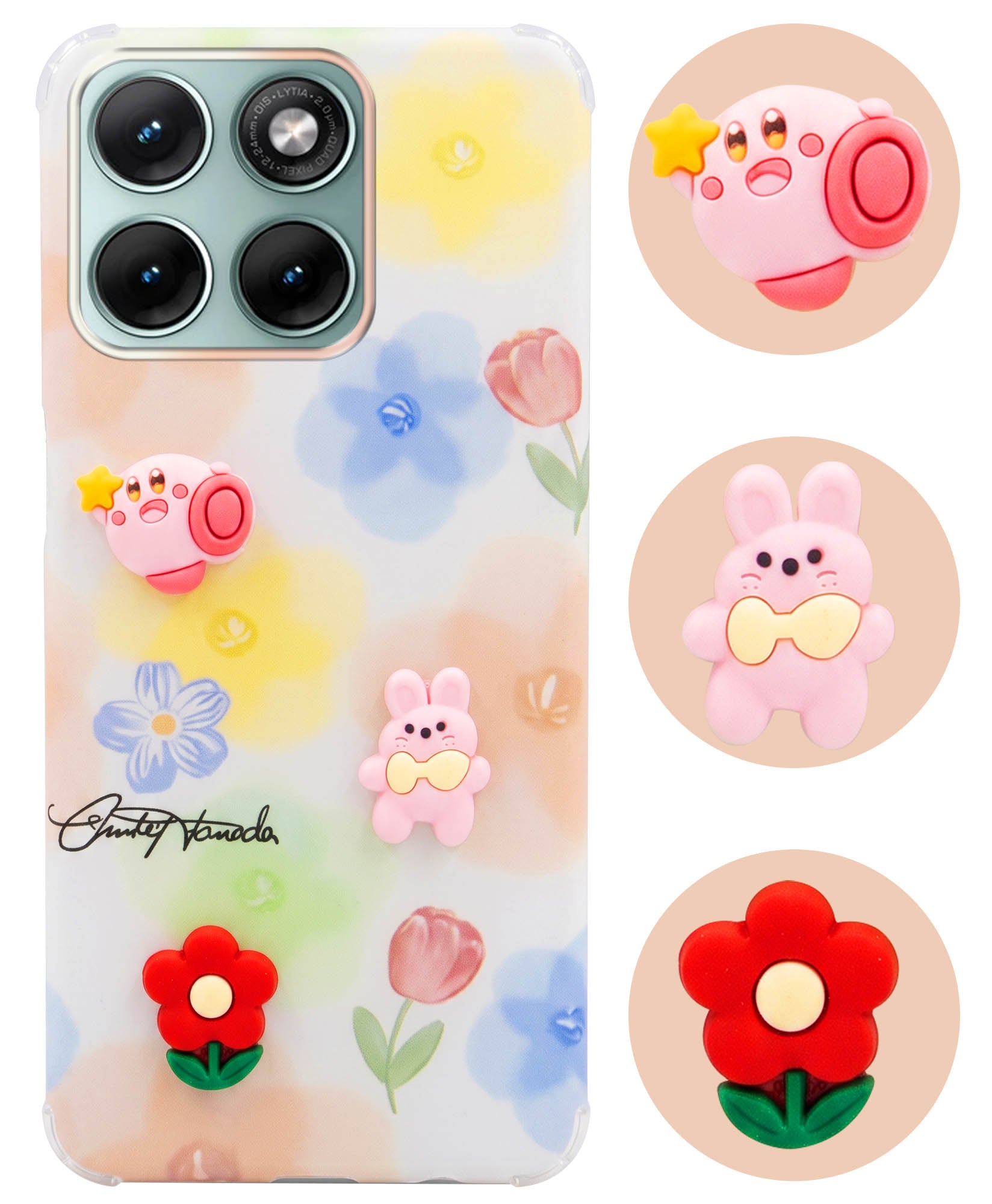 For Motorola Moto Edge 70 Fusion Back Cover Case (3D Cute Cartoons | Hard Back Side Soft | Matte Premium Finish | HD Printing)