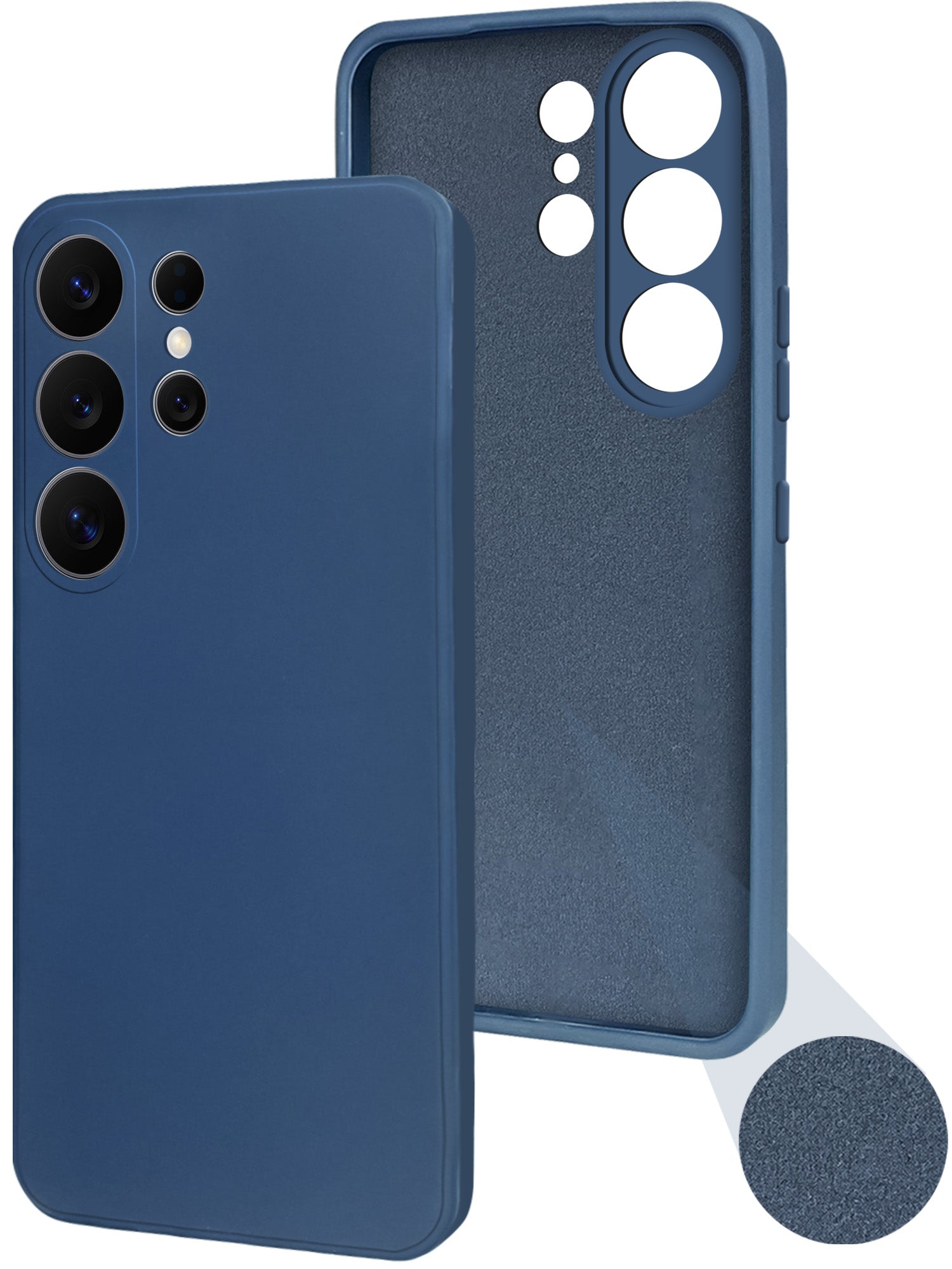 For Samsung Galaxy S26 Ultra Back Cover Case (Matte Finish Silicone with Inside Fiber cloth)