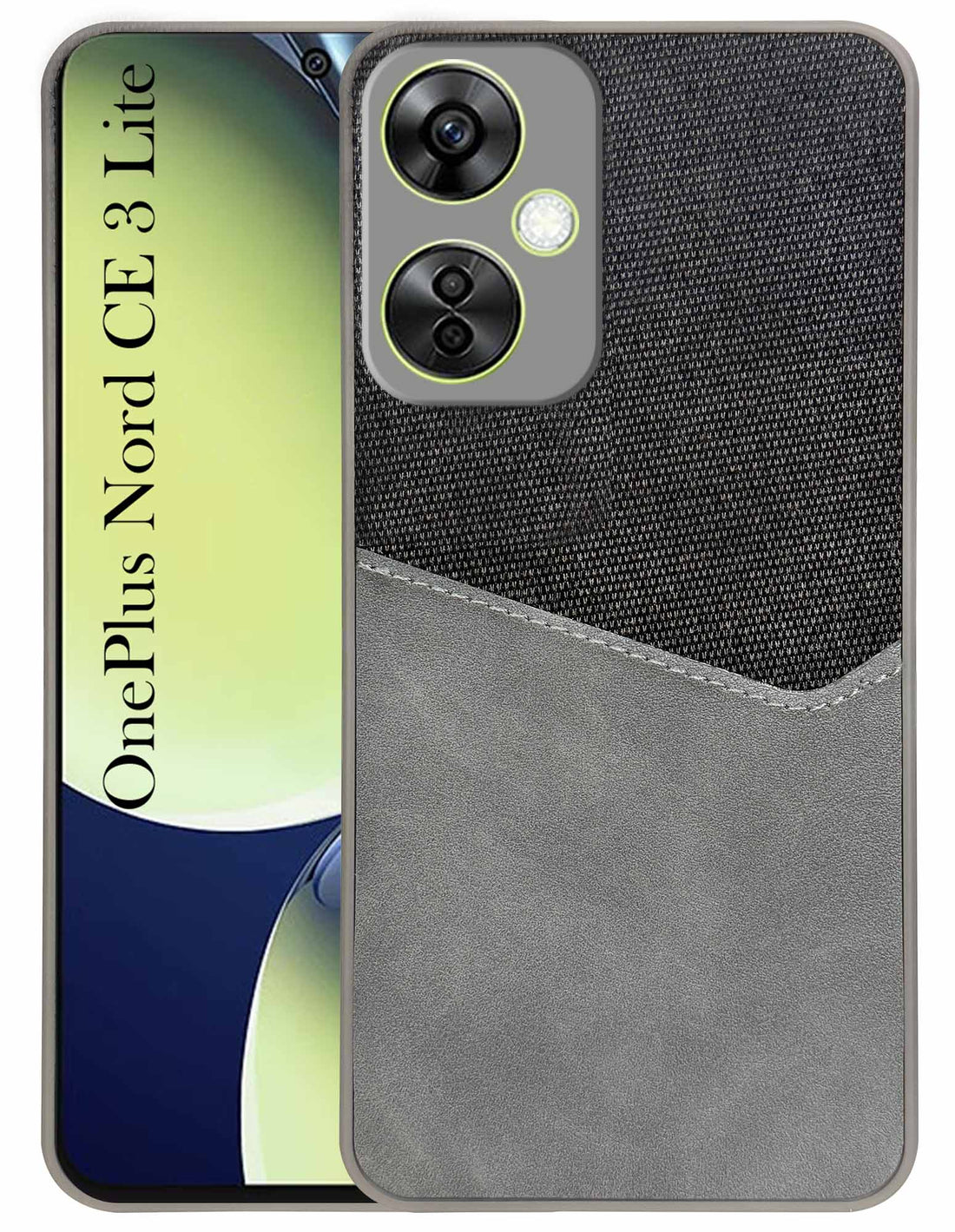 For OnePlus Nord CE 3 Lite Back Cover Case  (Dual PU Leather Stitch | Professional Minimalist | Soft and Flexible)