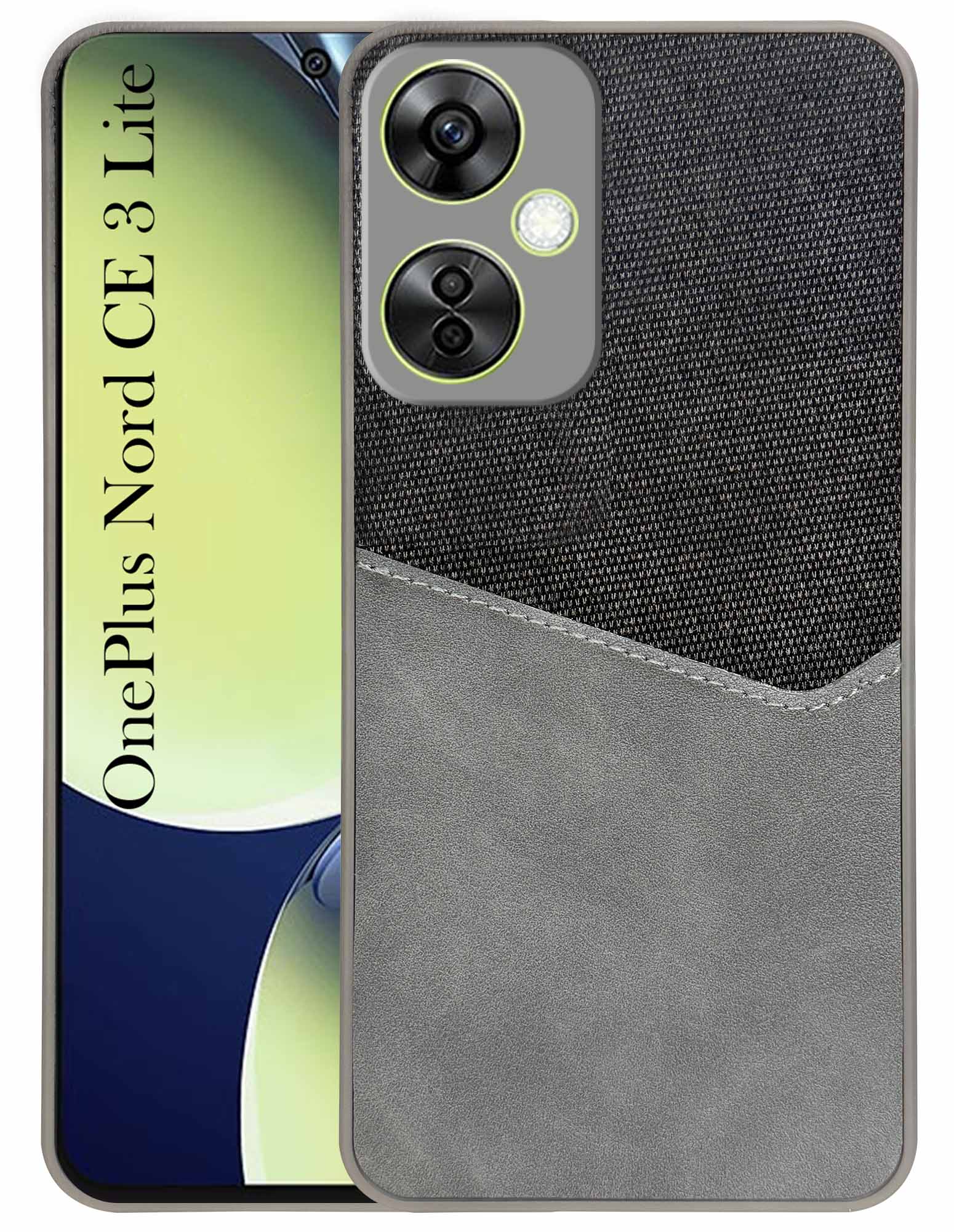 For OnePlus Nord CE 3 Lite Back Cover Case  (Dual PU Leather Stitch | Professional Minimalist | Soft and Flexible)