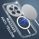 For Vivo X200 Pro Back Cover Case Lifetime Anti-Yellow MagSafe Compatible Clear (Sleek Hard Crystal | Shockproof and Camera Protection)