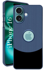For Apple iPhone 16 Back Cover Case (Elegant PU Leather Finish | Premium Minimalist Professional | Camera Protection Bump)