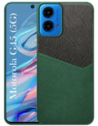 For Motorola Moto G45 Back Cover Case (Dual PU Leather Stitch | Professional Minimalist | Soft and Flexible)