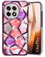 For OnePlus 13R Back Cover Case (Dual Design Glitter Sparkle and Detachable Diamond Print Case | Soft and Flexible)