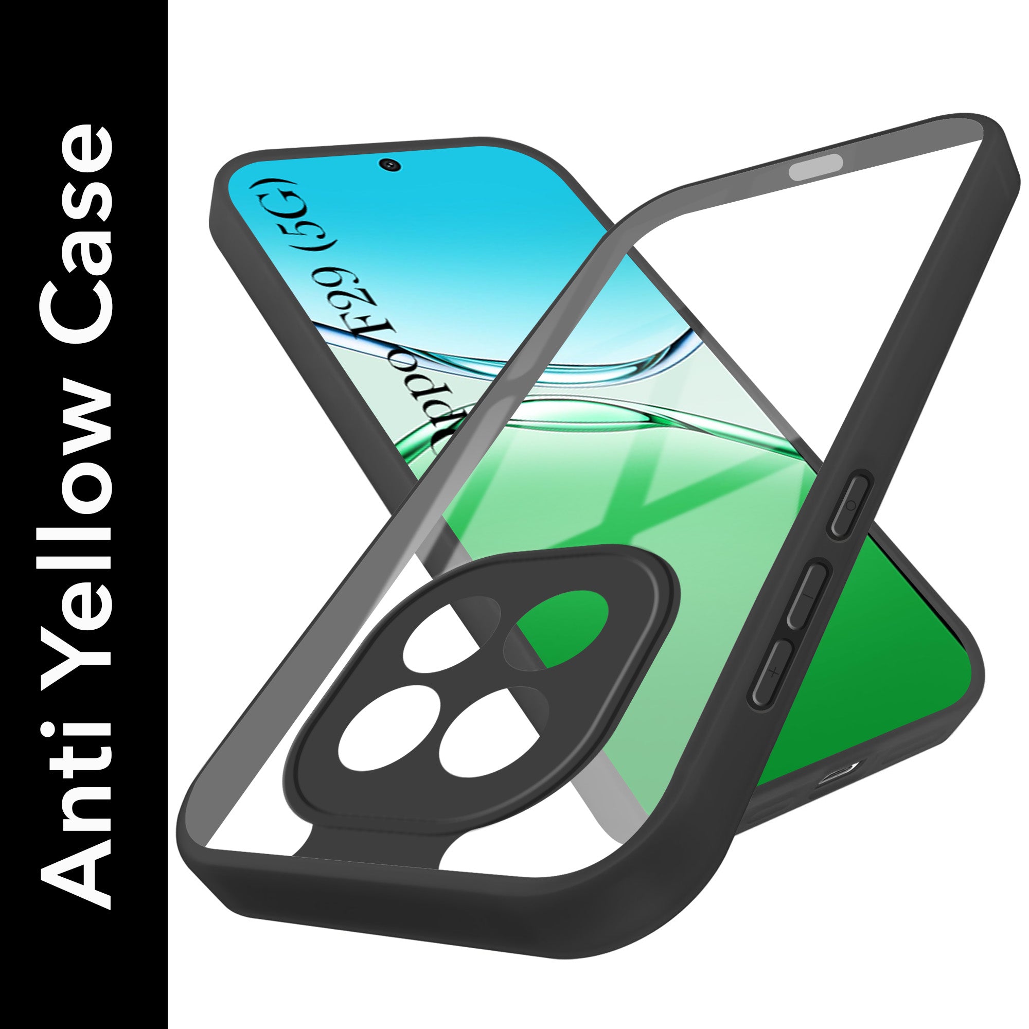 For Oppo F29 Back Cover Case (Lifetime Anti Yellow | Anti Scratch | Crystal Clear Shockproof)