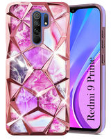 For Xiaomi Mi Redmi 9 Prime Back Cover Case (Dual Design Glitter Sparkle and Detachable Diamond Print Case | Soft and Flexible)