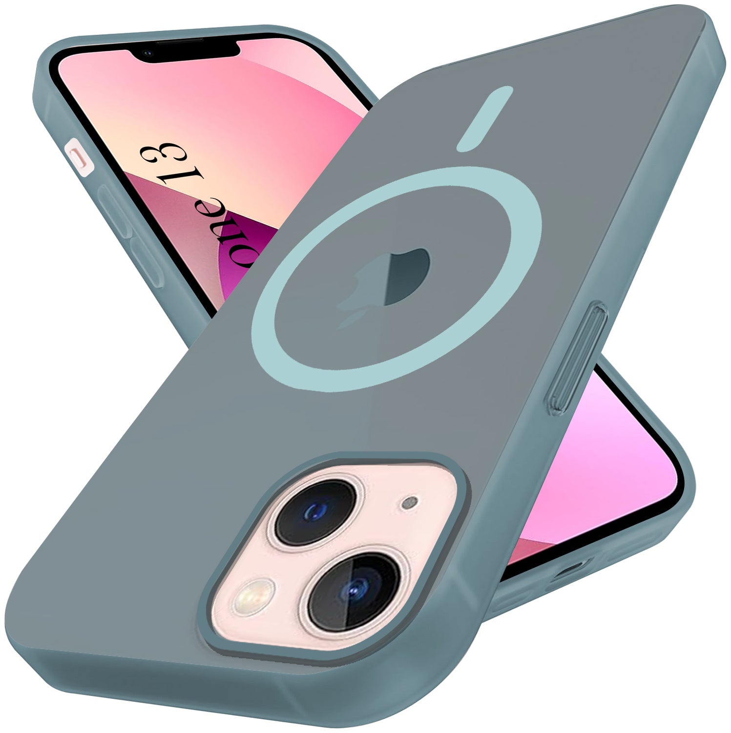 For Apple iPhone 13 Back Cover Case (Frosted Matte Feel | MagSafe Compatible Wireless Charging | Polycarbonate Material)