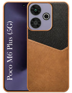 For Poco M6 Plus 5G Back Cover Case (Dual PU Leather Stitch | Professional Minimalist | Soft and Flexible)