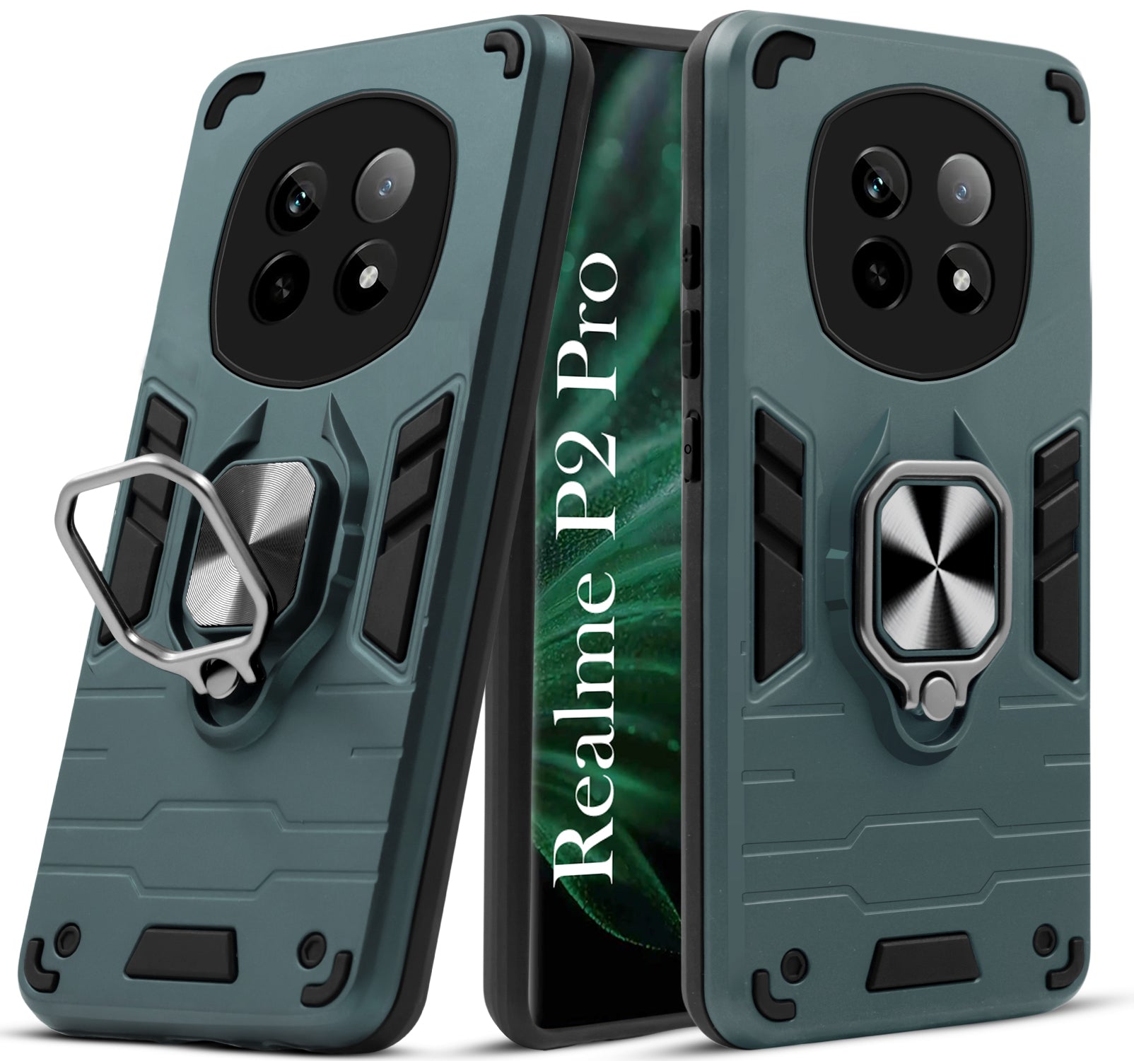 For Realme P2 Pro Back Cover Case (Shockproof Polycarbonate Dual Layer Hybrid Armor)