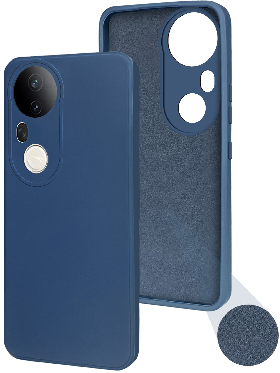 For Vivo T4 Ultra Back Cover Case (Matte Finish Silicone with Inside Fiber Cloth)