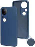 For Vivo T4 Ultra Back Cover Case (Matte Finish Silicone with Inside Fiber Cloth)
