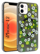 For Apple iPhone 12 Back Cover Case (Cute Floral Design | Flower Print for Girls | MagSafe Compatible Wireless Charging)