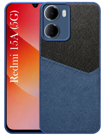 For Redmi 15A 5G Back Cover Case (Dual PU Leather Stitch | Professional Minimalist | Soft and Flexible)