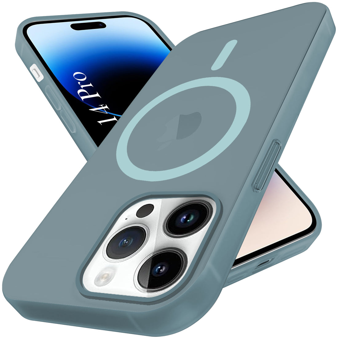 For Apple iPhone 14 Pro Back Cover Case (Frosted Matte Feel | MagSafe Compatible Wireless Charging | Polycarbonate Material)