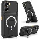 For Vivo Y56 5G Back Case Cover Metallic (Hybrid Armor Kickstand | MagSafe Compatible | Camera Protection Shockproof)