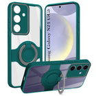 For Samsung Galaxy S24 Back Cover Case with stand (Built-in Ring Holder Kickstand | Lifetime Anti Yellow | Camera Protection)
