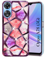 For Oppo A78 5G Back Cover Case (Dual Design Glitter Sparkle and Detachable Diamond Print Case | Soft and Flexible)