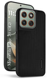 For Motorola Moto Edge 70 Back Cover Case Rubberised (Textured Grip Design | Micro-Fiber Cloth Inside | Slim and Light Weight | Soft Touch and Feel)