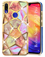 For Redmi Note 7 | Note 7S | Note 7 Pro Back Cover Case (Dual Design Glitter Sparkle and Detachable Diamond Print Case | Soft and Flexible)