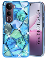 For Vivo Y400 Pro Back Cover Case (Dual Design Glitter Sparkle and Detachable Diamond Print Case | Soft and Flexible) (Dual Design Glitter Sparkle and Detachable Diamond Print Case | Soft and Flexible)