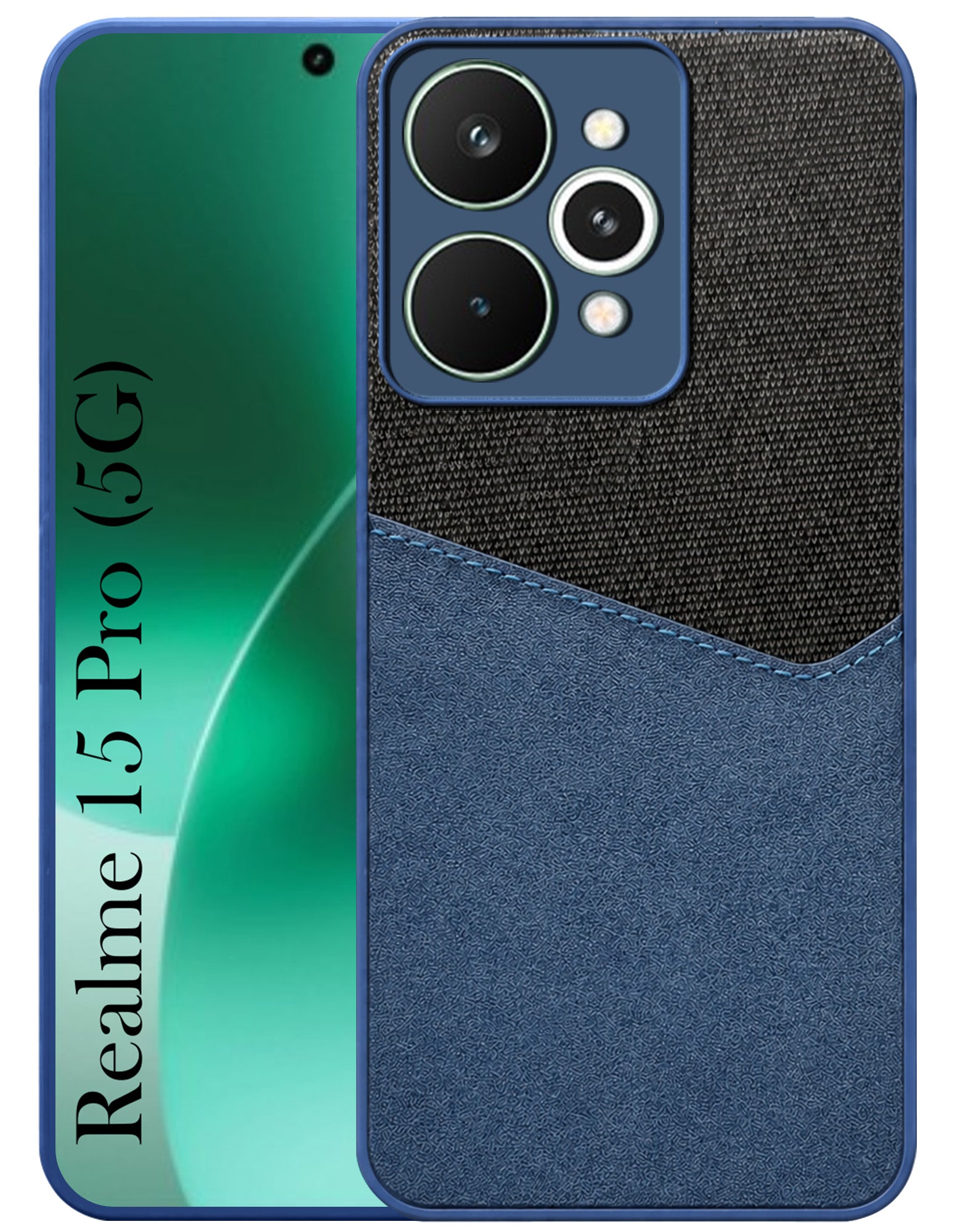 For Realme 15 Pro Back Cover Case (Dual PU Leather Stitch | Professional Minimalist | Soft and Flexible)