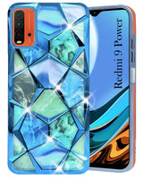 For Xiaomi Mi Redmi 9 Power Back Cover Case ( Dual Design Glitter Sparkle and Detachable Diamond Print Case | Soft and Flexible)