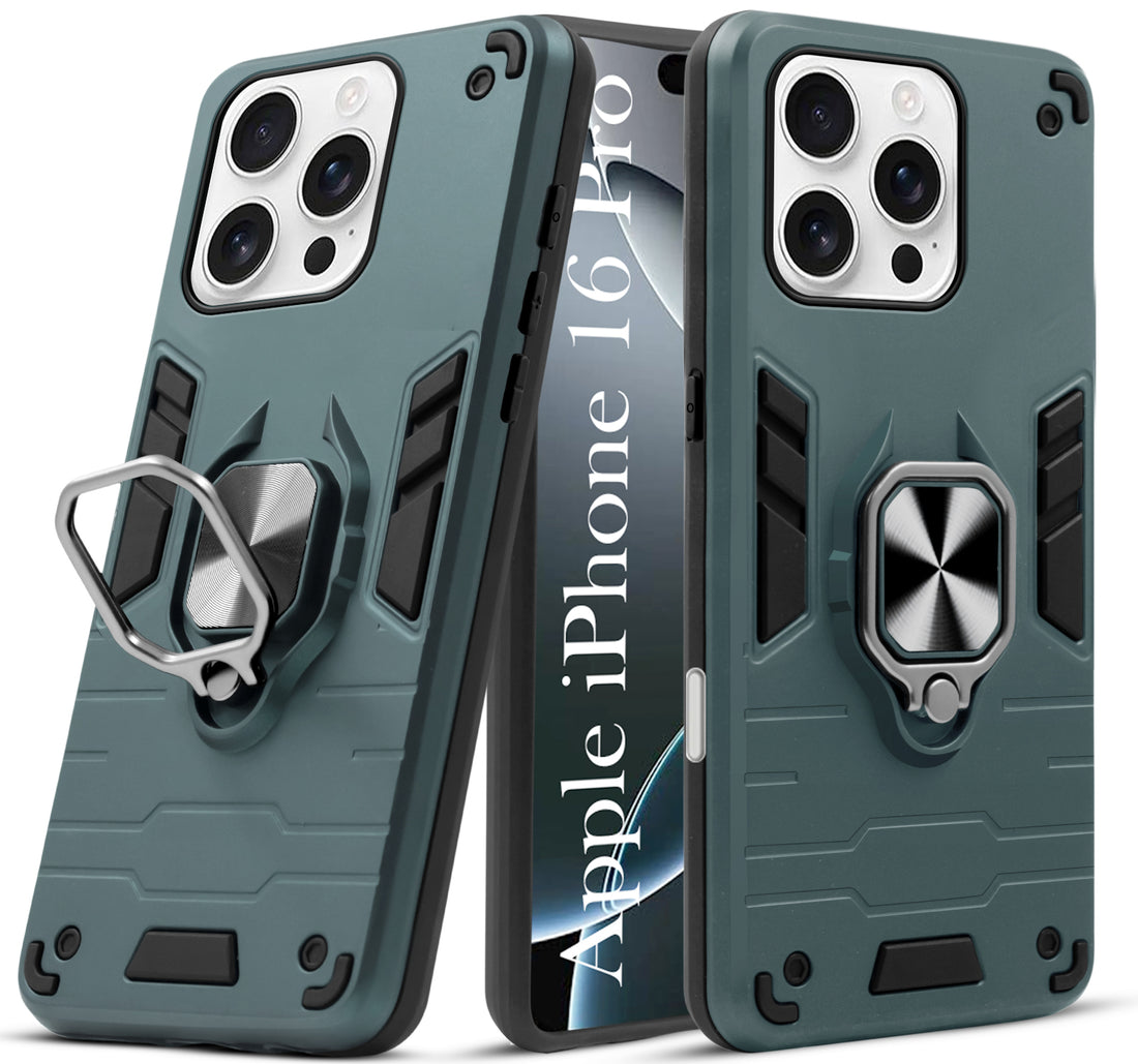 For Apple iPhone 16 Pro Back Cover Case (Shockproof Polycarbonate Dual Layer Hybrid Armor)