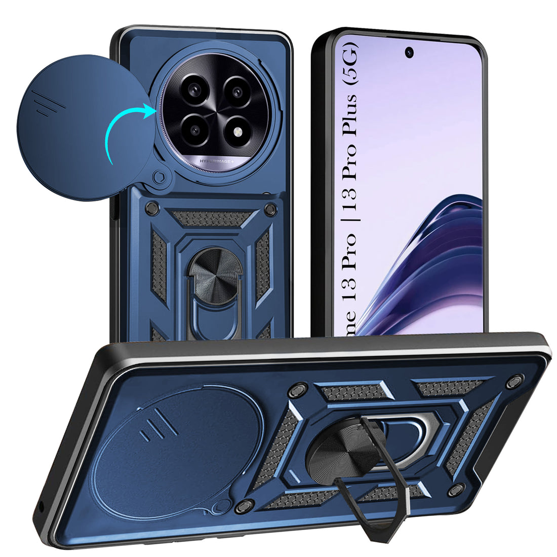 For Realme 13 Pro | Realme 13 Pro Plus 5G Back Cover Case (Hybrid Dual Armor Polycarbonate)
