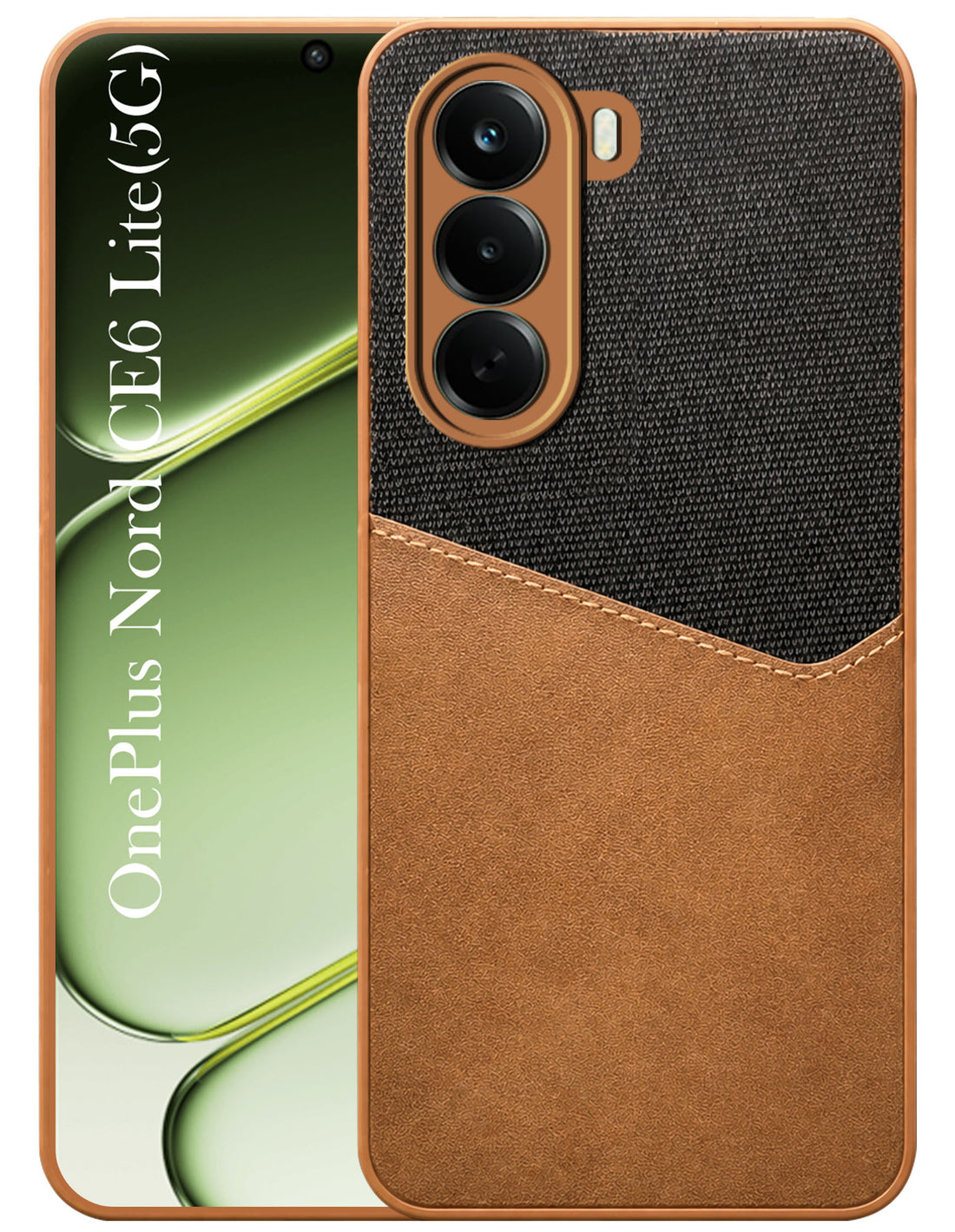 For OnePlus Nord CE 6 Lite Back Cover Case (Dual PU Leather Stitch | Professional Minimalist | Soft and Flexible)