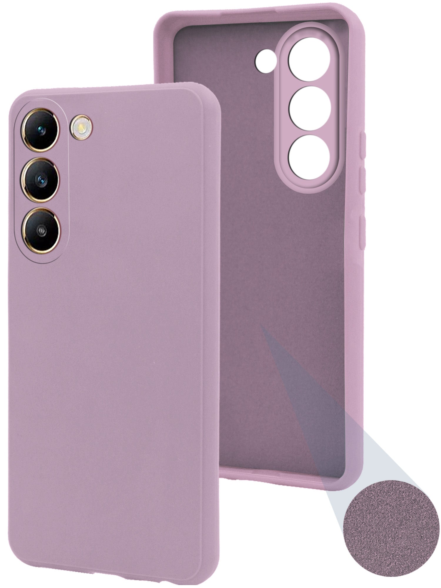 For Vivo Y200e Back Cover Case (Matte Finish Silicone with Inside Fiber Cloth)