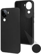 For Vivo iQOO Z9s Back Cover Case ( Matte Finish Silicone with Inside Fiber cloth)