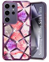 For Samsung Galaxy S24 Ultra Back Cover Case ( Dual Design Glitter Sparkle and Detachable Diamond Print Case | Soft and Flexible)