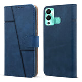 For Infinix Hot 12 Play Flip Cover Case (Stitched Leather with Magnetic Closure)