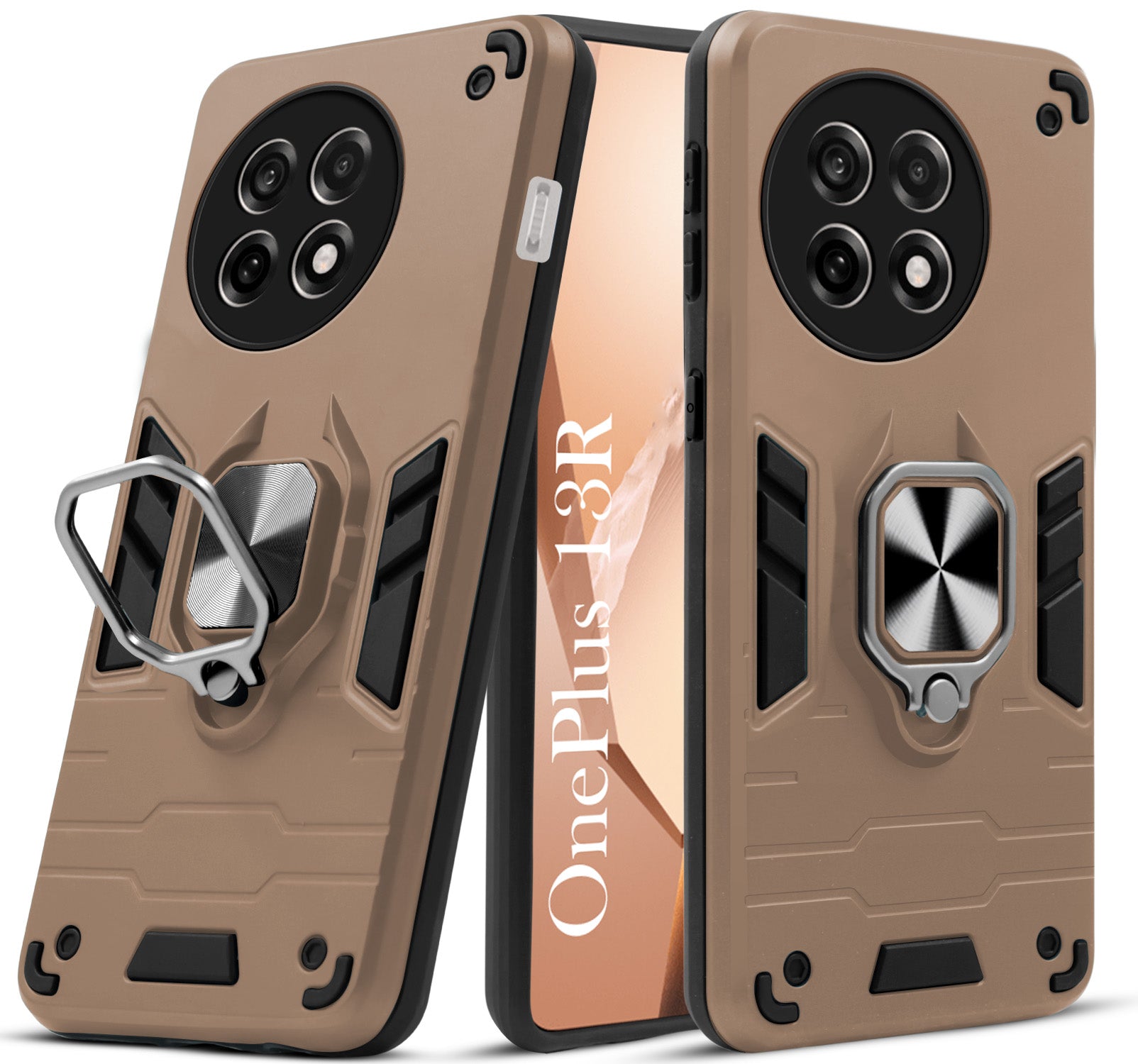 For OnePlus 13R Back Cover Case (Shockproof Polycarbonate Dual Layer Hybrid Armor)