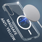 For Samsung Galaxy A16 5G Back Cover Case Lifetime Anti-Yellow MagSafe Compatible Clear (Sleek Hard Crystal | Shockproof and Camera Protection)