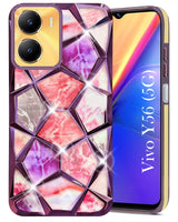 For Vivo Y56 5G For Back Cover Case ( Dual Design Glitter Sparkle and Detachable Diamond Print Case | Soft and Flexible)
