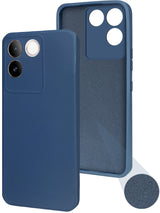 For Vivo iQOO Z7 Pro Back Cover Case ( Matte Finish Silicone with Inside Fiber cloth)