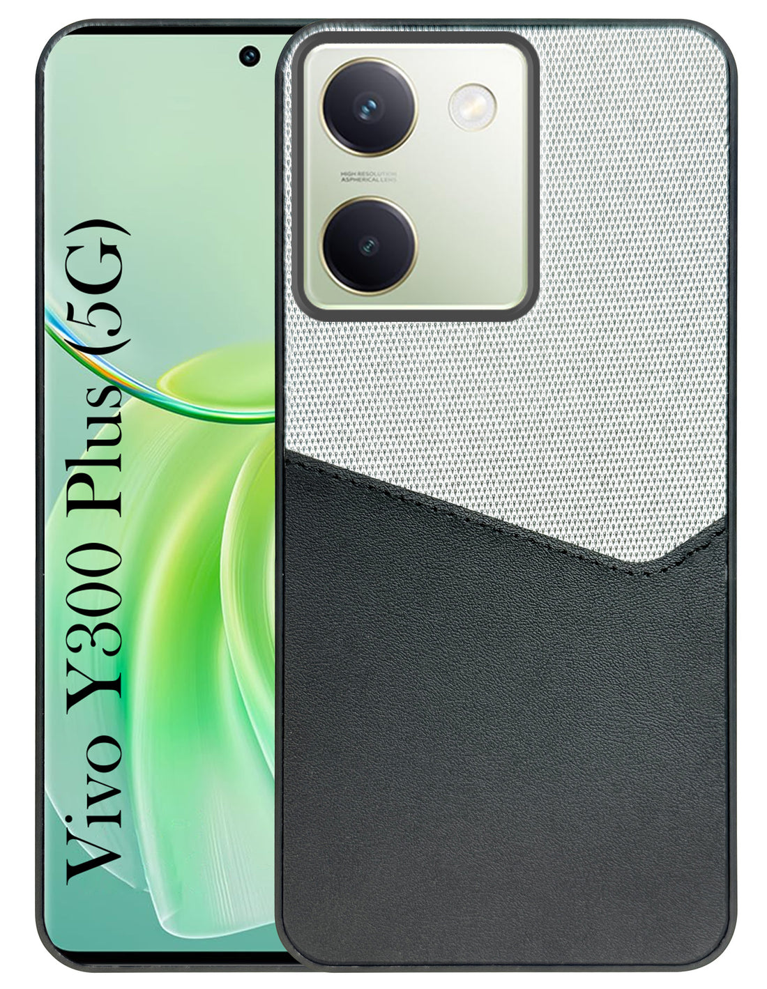 For Vivo Y300 Plus Back Cover Case (Dual PU Leather Stitch | Professional Minimalist | Soft and Flexible)