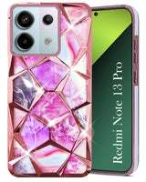 For Redmi Note 13 Pro Back Cover Case (Dual Design Glitter Sparkle and Detachable Diamond Print Case | Soft and Flexible)